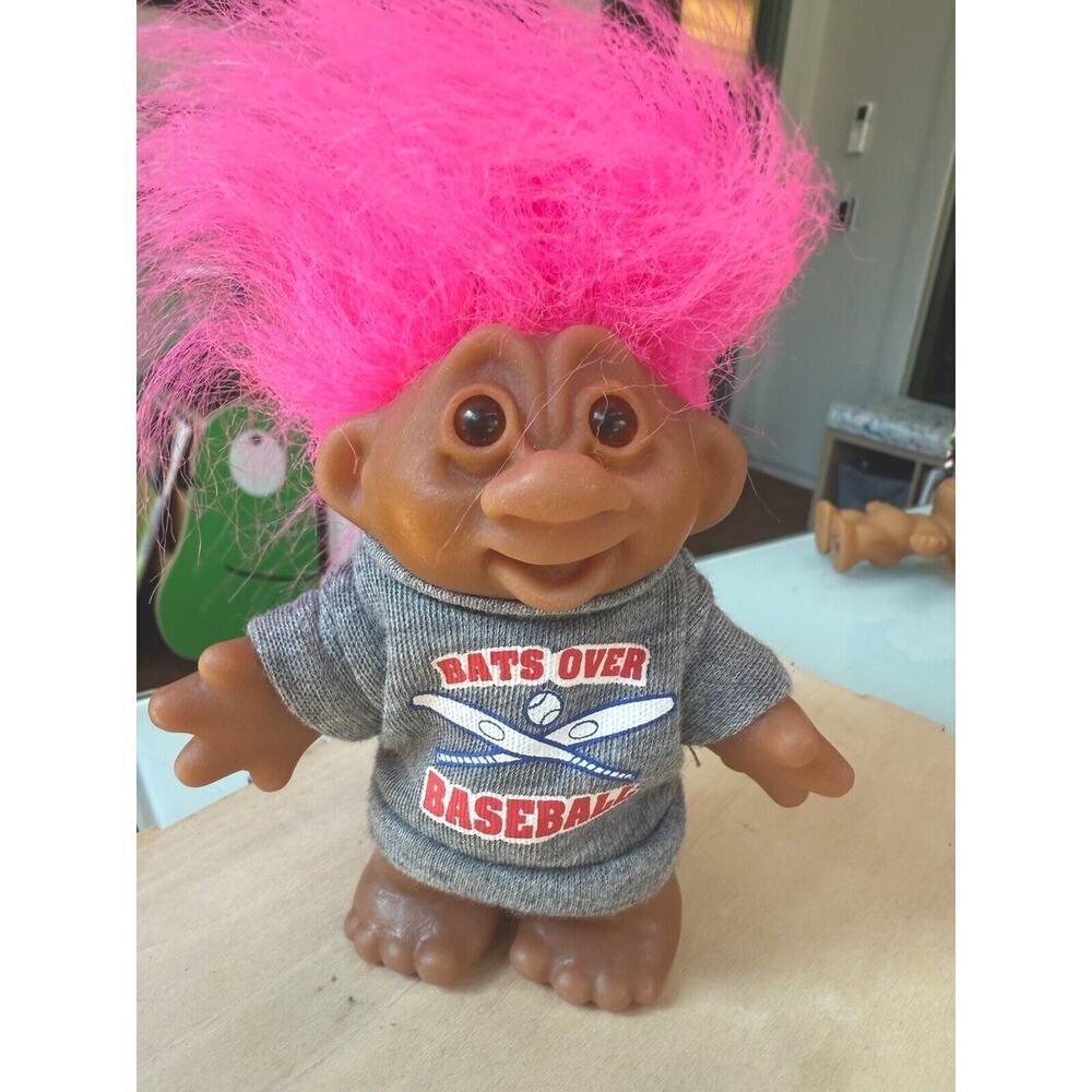 Vintage Troll Bats Over Baseball 1986 Rare NWT
